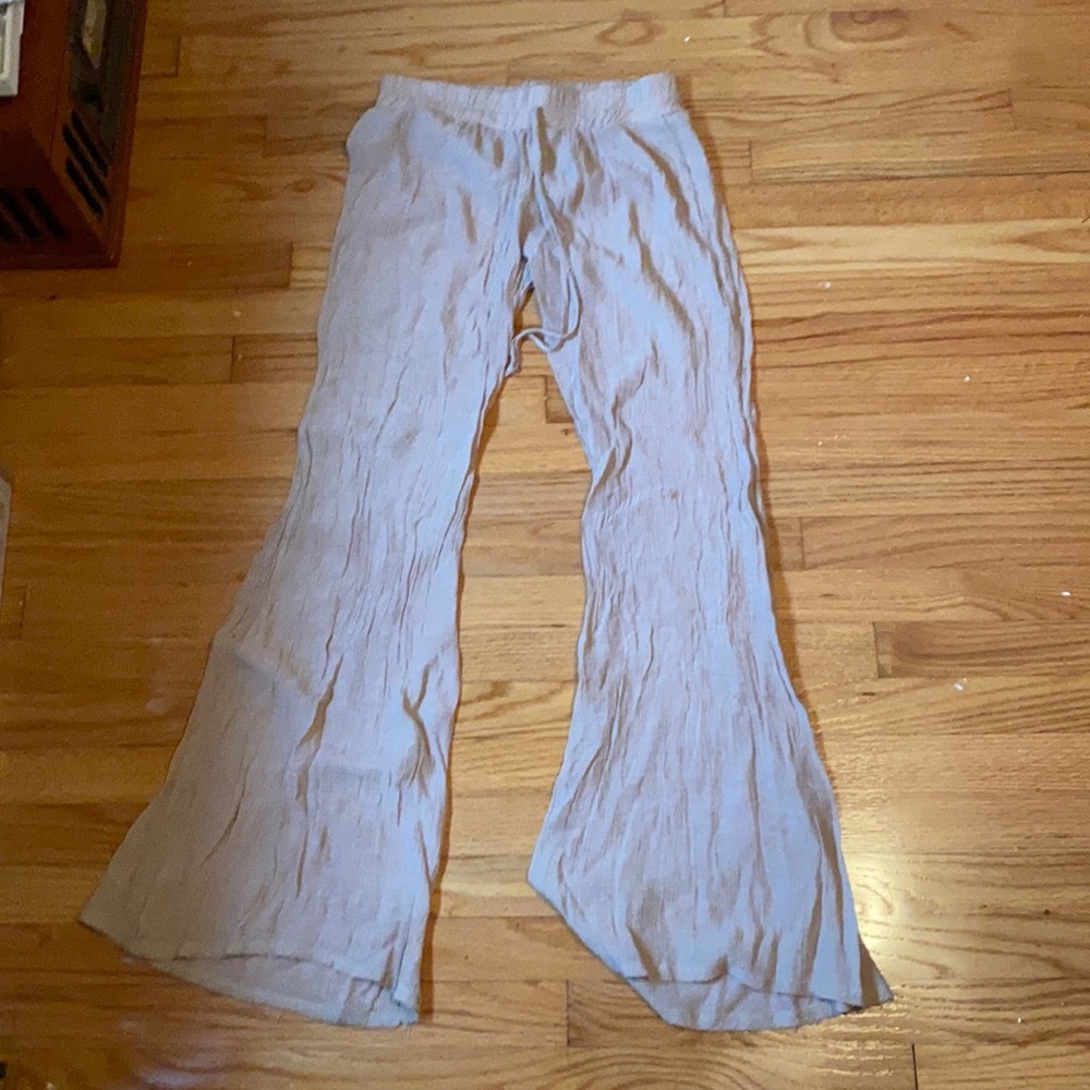 TAN SEE THROUGH BEACH PANTS